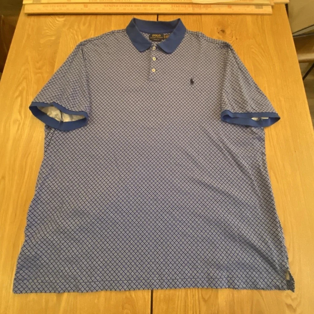 Polo Ralph Lauren Classic Fit Men's Blue XXL Diamond Pattern